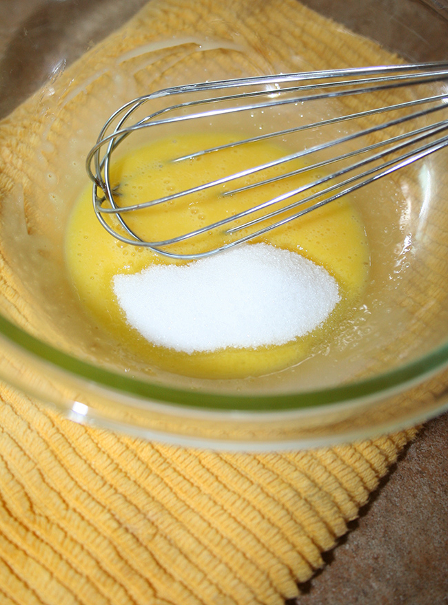 Egg yolks and sugar