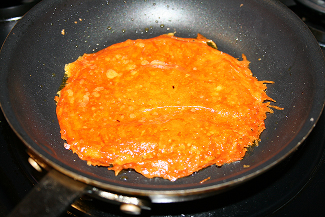 The second side will cook faster