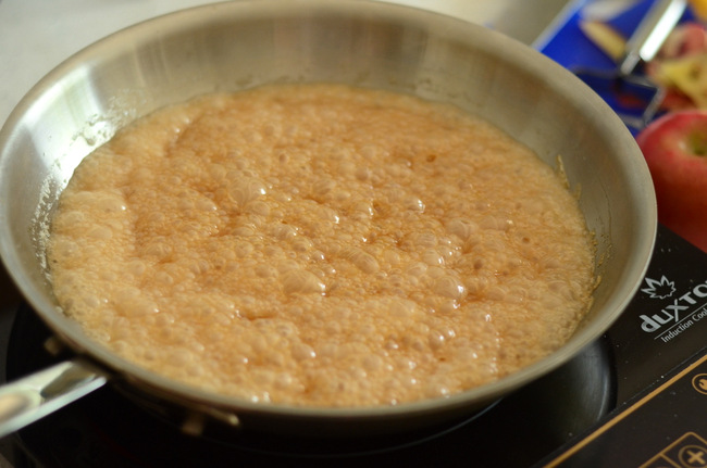 Cooking caramel on the stovetop