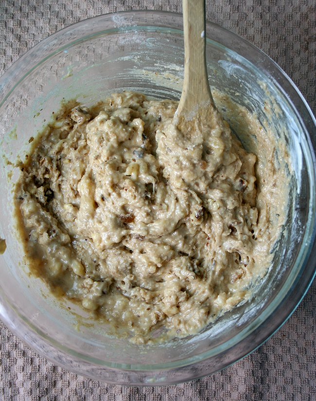 Vegan banana bread batter