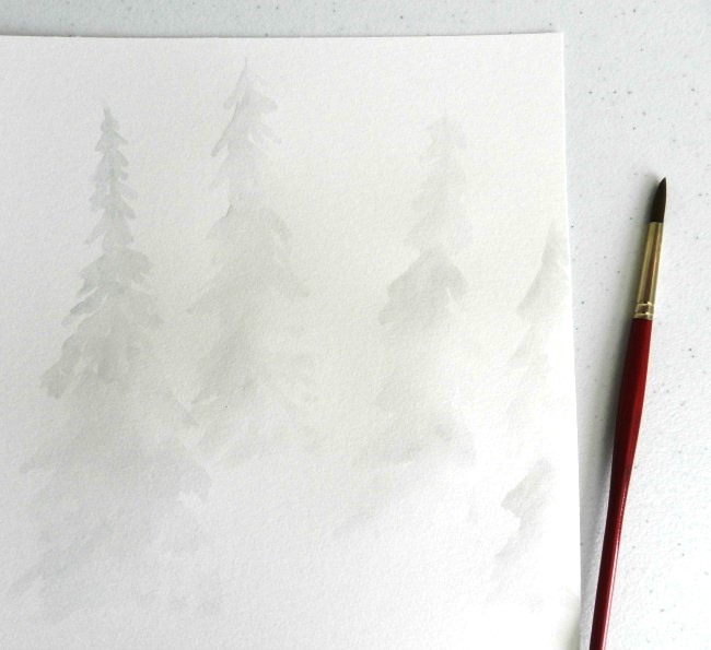 winter forest first wash