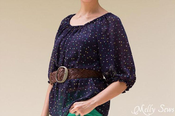 women's peasant top pattern