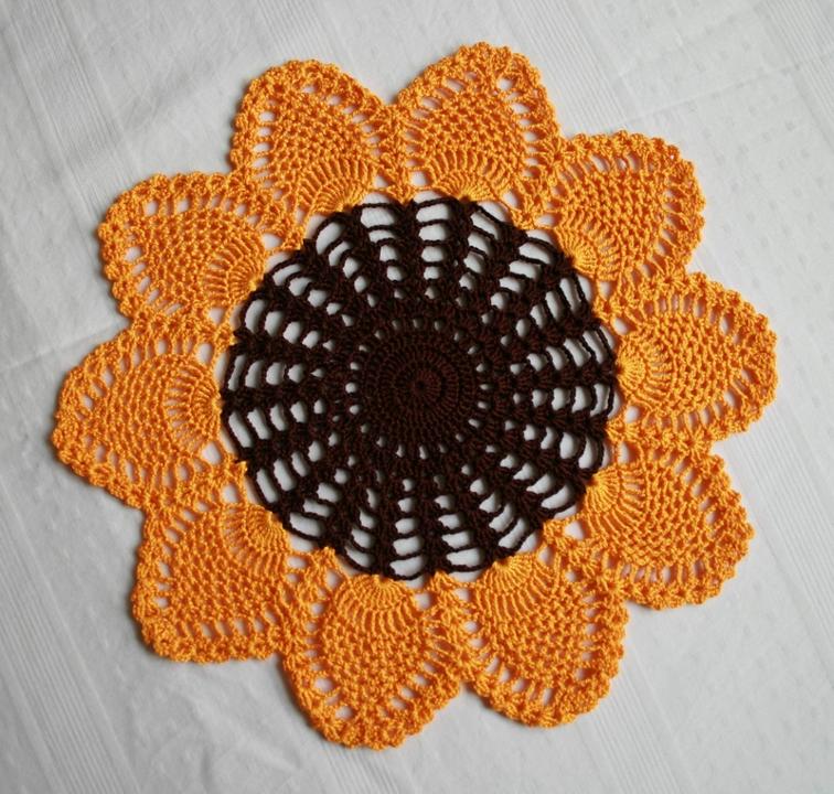 Crochet Sunflower Doily