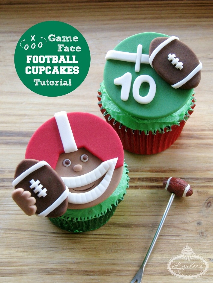 Game Face football cupcakes tutorial