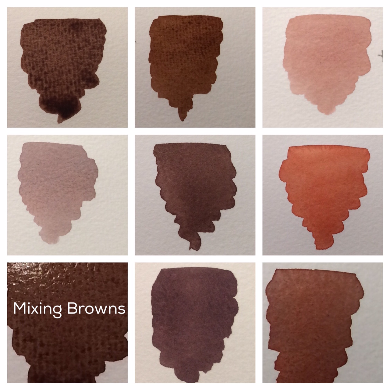 Mixing Brown Watercolor