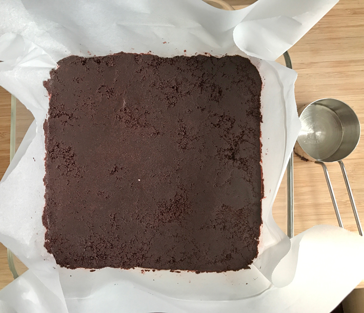 Oreo Crumb Crust in Square Pan
