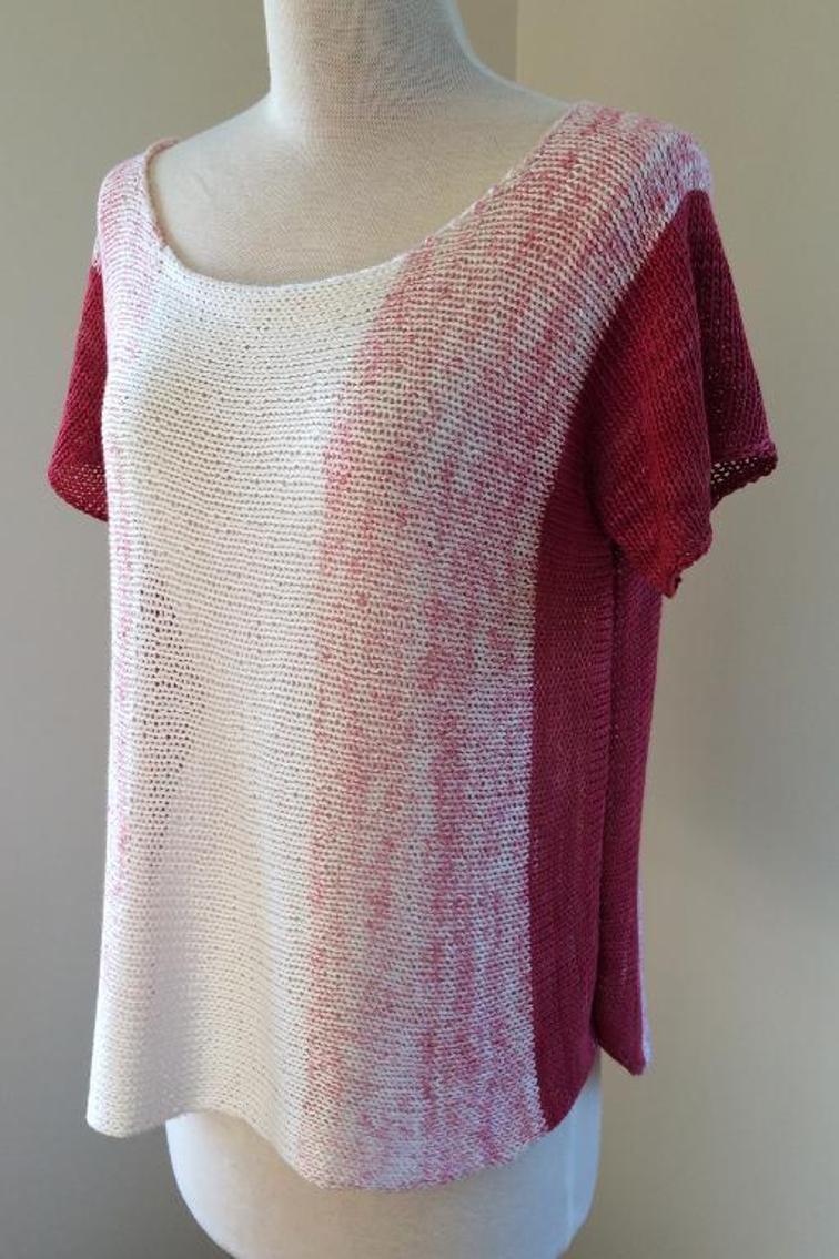 Gradient Color Block Tee Knitting Pattern