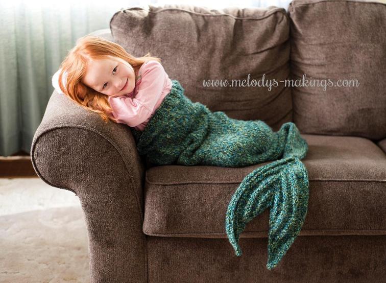 Mermaid Tail Blanket Knitting Pattern