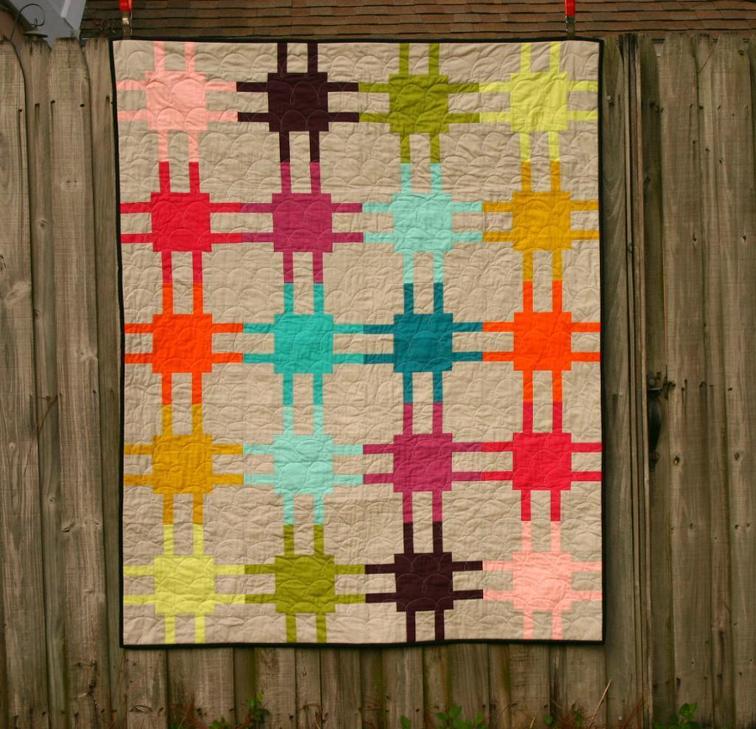 Mod Circuitry Square Quilt Pattern