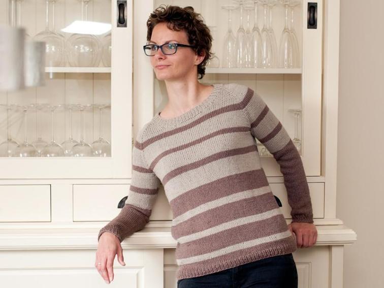 Nele Top Down Raglan Sweater Knitting Pattern