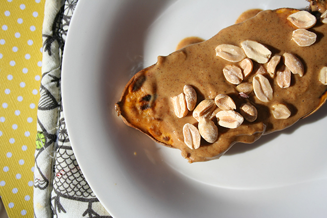 Peanut butter sweet potato toast
