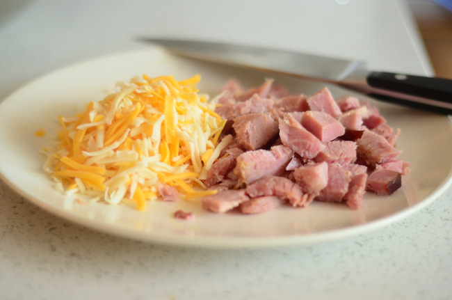 Ham and Cheese for Quiche Filling