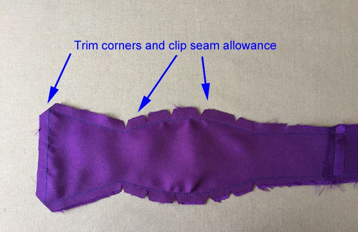 trim and clip seam allowances