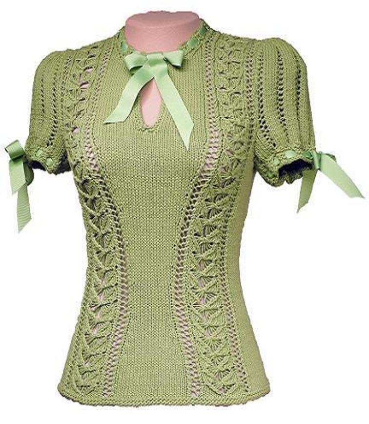 Zelda Vintage Blouse Knitting Pattern