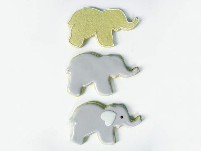Decorating an Elephant Cookie with Royal Icing