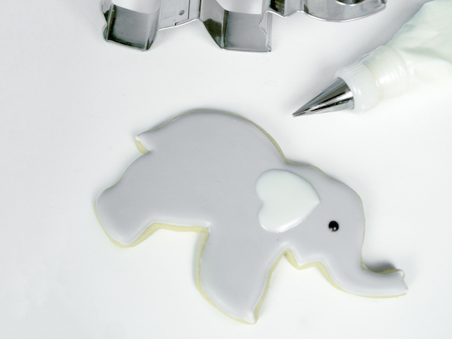 Adding Details to an Elephant Cookie