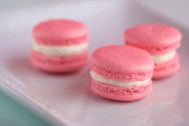 Homemade Pink Macarons