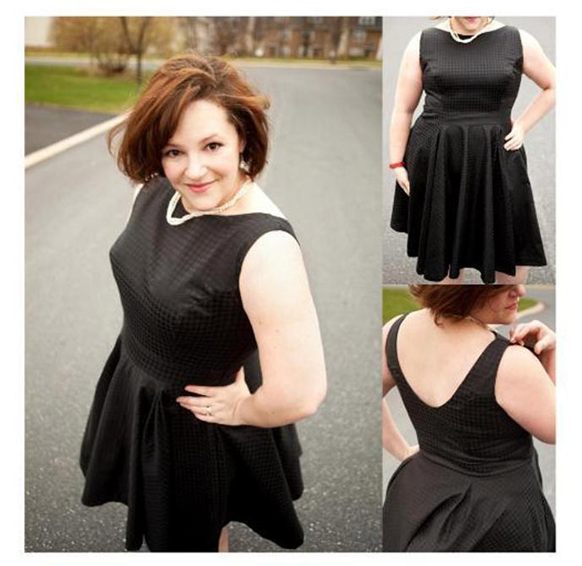 Black Bateau Garden Dress from Winter Wear Designs