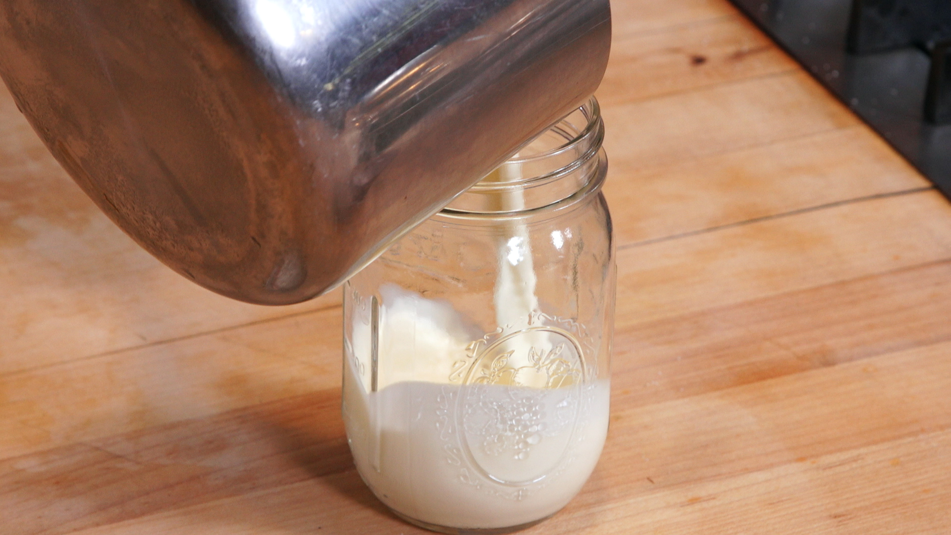 Sour Cream Mixture in Mason Jar