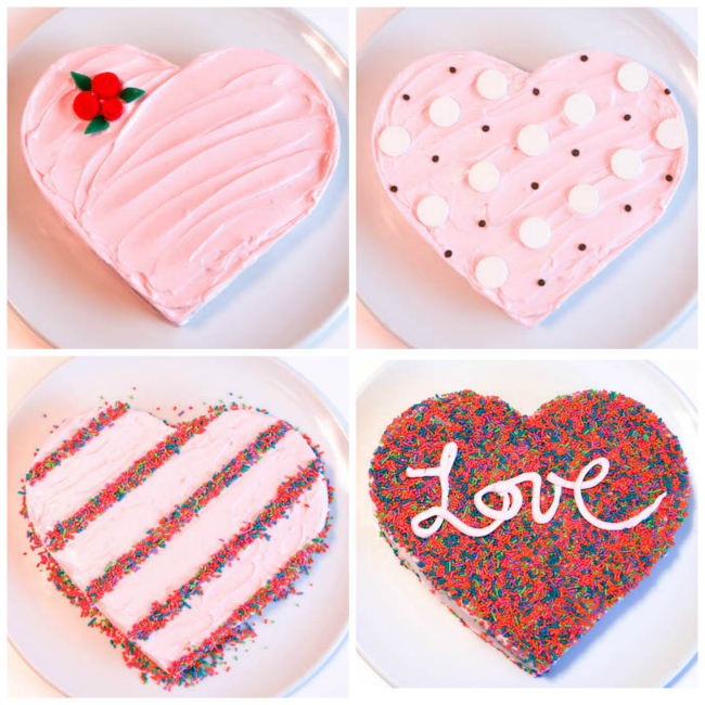 4 Fast and Fun Simple Heart Cake Designs