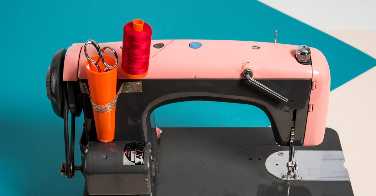 #CraftSavvy Tip No. 10: Tape an empty thread cone on the end of your machine to hold your scissors at the ready.