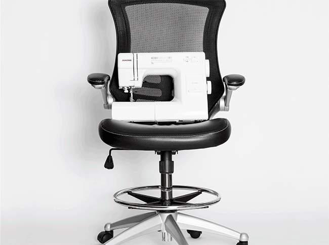 #CraftSavvy Tip No. 11: Get an adjustable-height chair for good sewing posture and less fatigue.