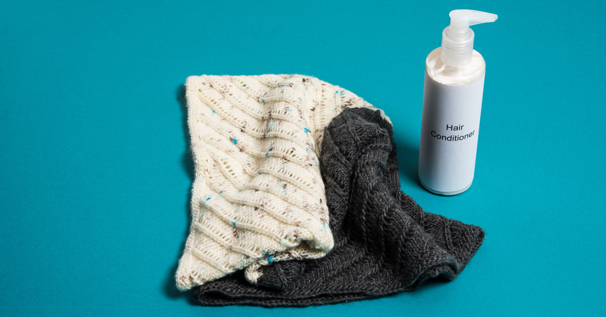 #CraftSavvy Tip No. 14: Soften rustic wools and other protein-based yarns by using hair conditioner.