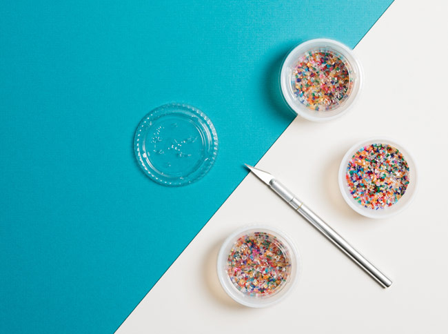 #CraftSavvy Tip No. 15: Stash sprinkles in the small plastic takeout containers that restaurants use for sauce.