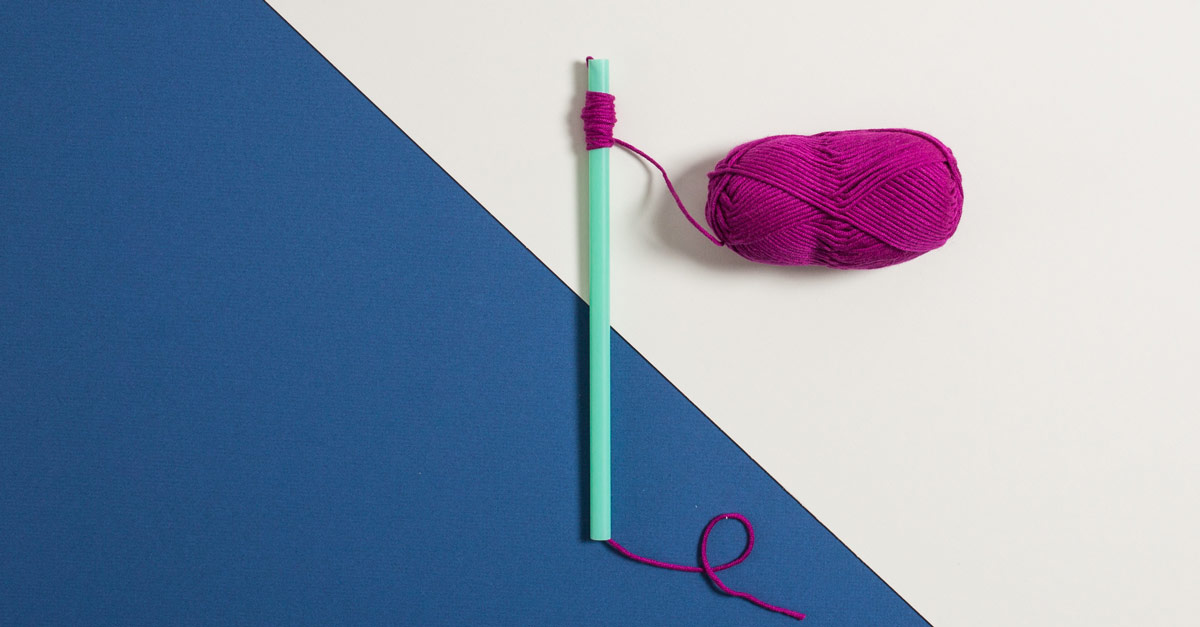 #CraftSavvy Tip No. 15: Use a straw to wind a center-pull ball by hand.