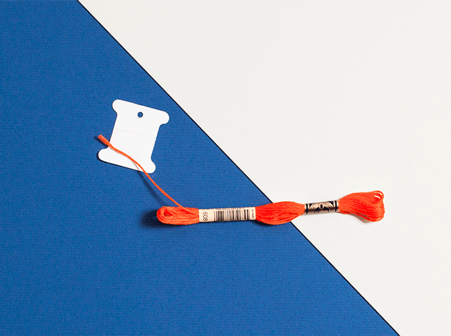 #CraftSavvy Tip No. 15: Pull your thread from the numbered end of the label — your embroidery floss won't ever knot inside the skein!