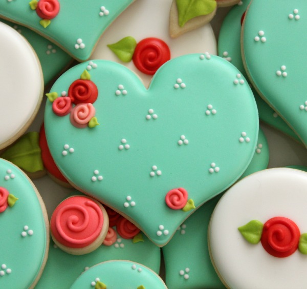 Hearts and Roses Cookies