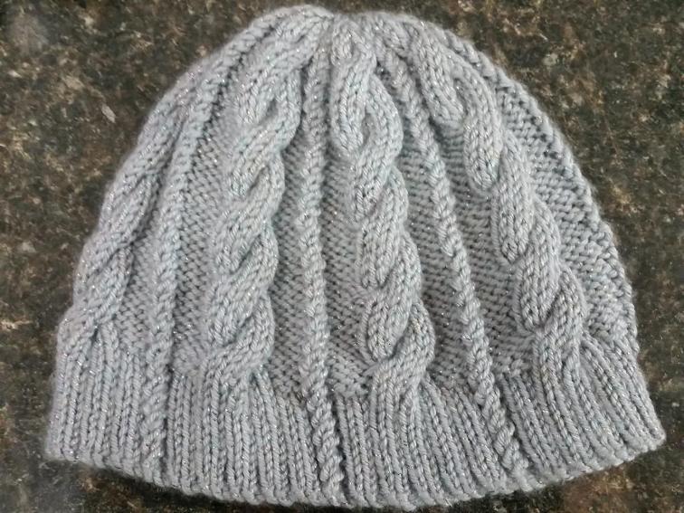 Cabled Ponytail Jogger's Hat Knitting Pattern