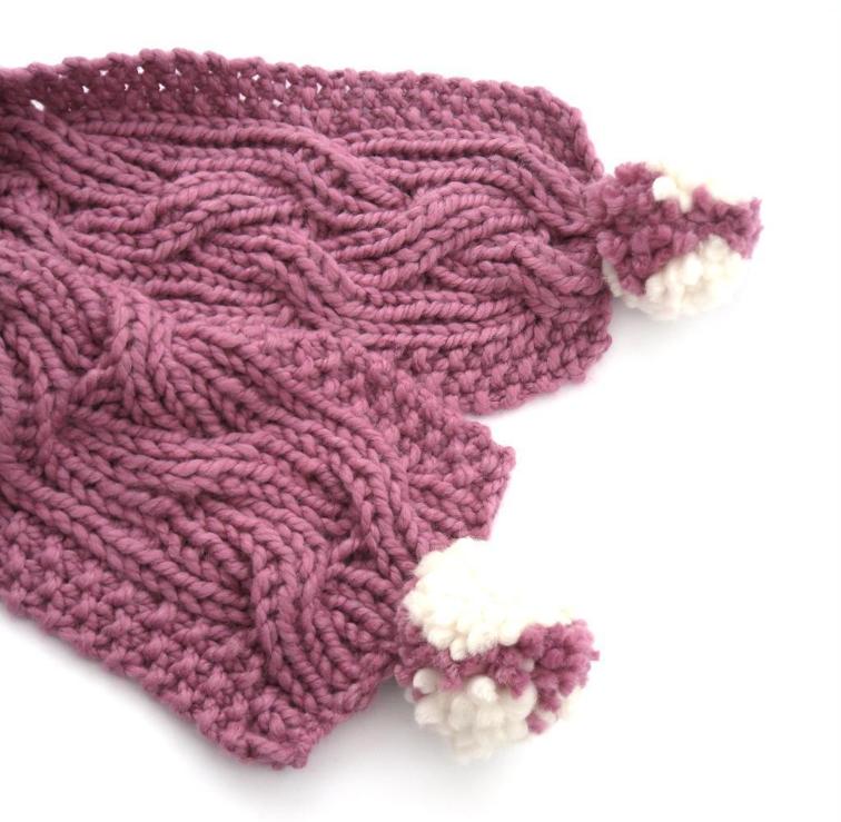 Chunky Reversible Cable Scarf Knitting Pattern