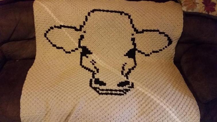 Cow Crochet Afghan