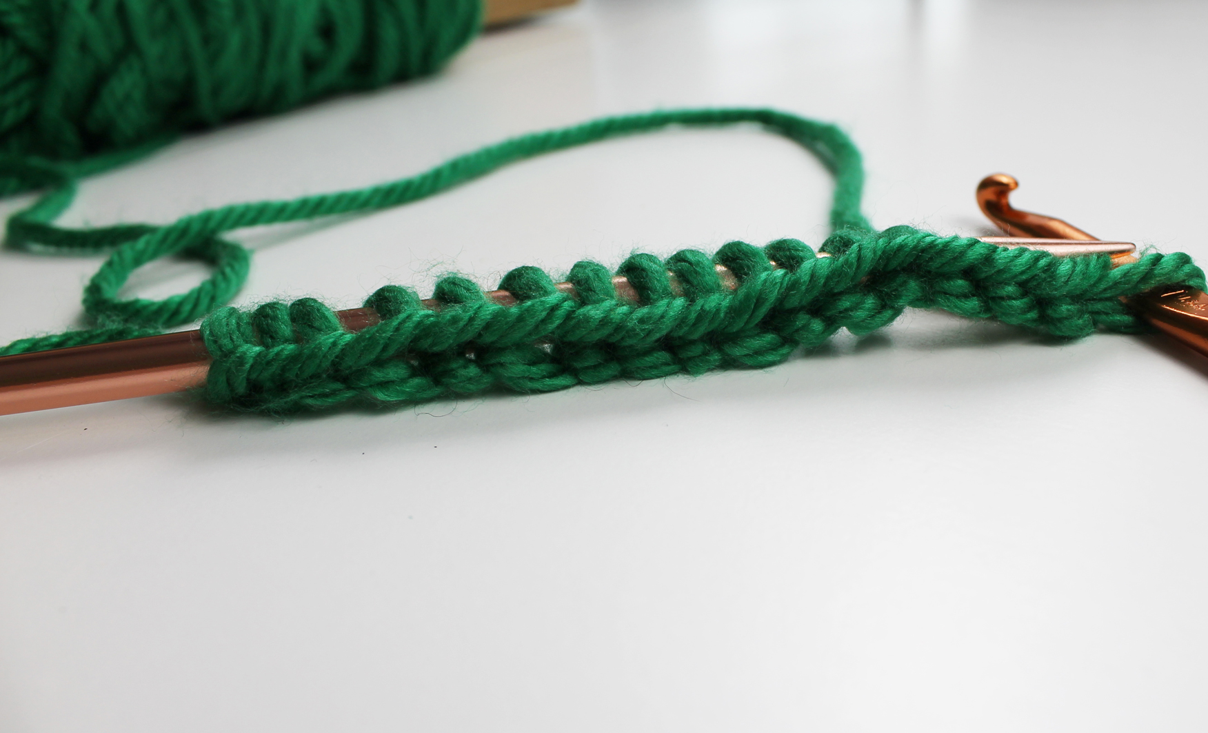 Braided edge of a crochet cast-on