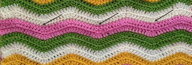 crochet ripple pattern troughs