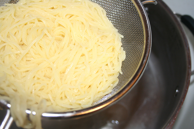 Strain the pasta