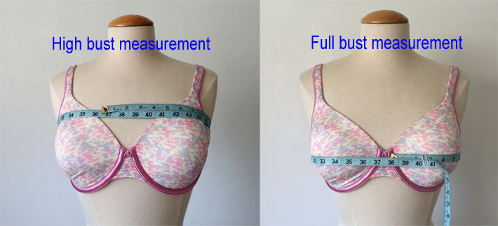 high and full bust measurements