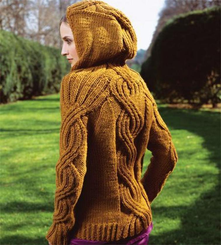 Hooded Pullover Knitting Pattern