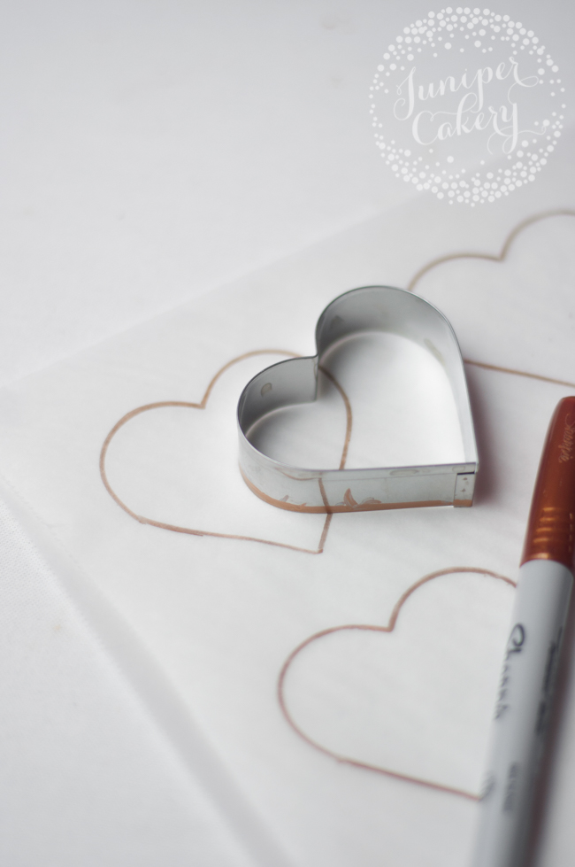How to pipe love heart meringues