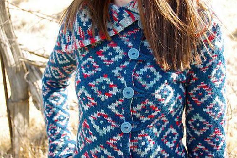 Oblique Motion Coat Knitting Pattern