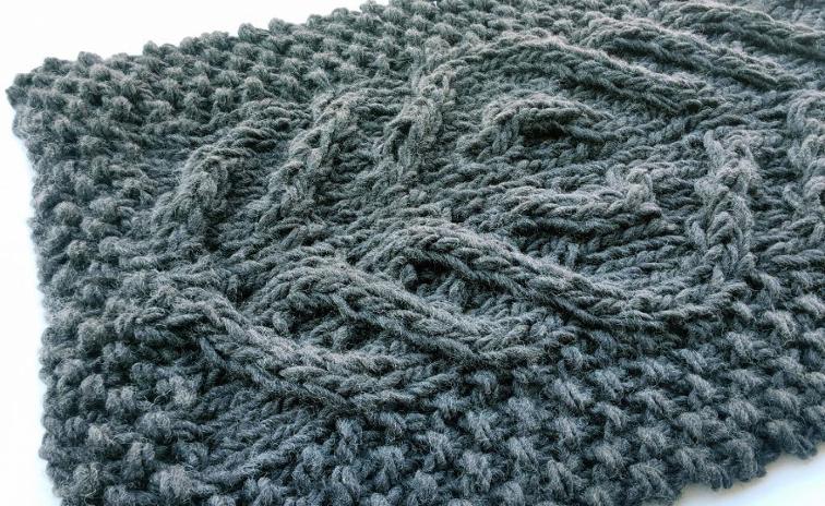 Third Eye Cable Baby Blanket Knitting Pattern