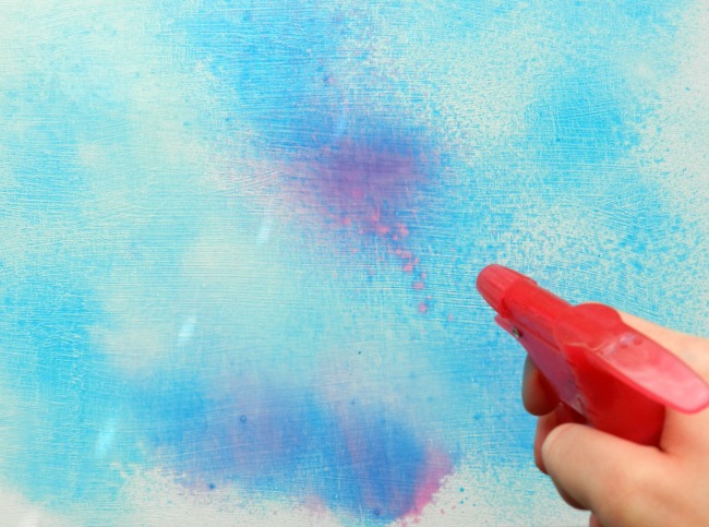 Watercolor Spray Paint on Canvas