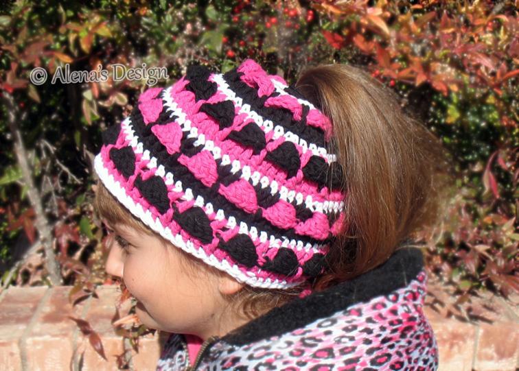 Colored Ponytail Hat Crochet Pattern