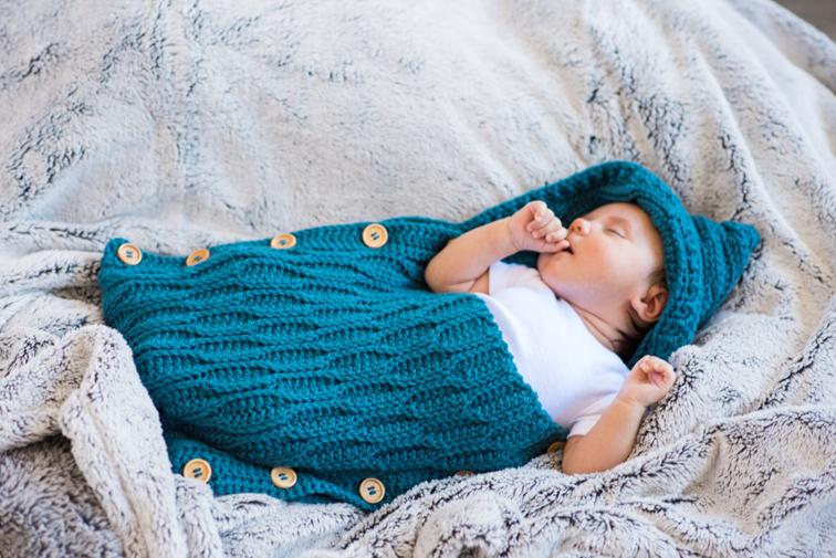 Button Up Baby Cocoon Crochet Kit