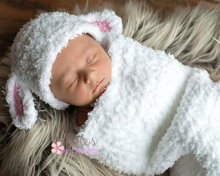 Little Lamb Baby Cocoon Crochet Set