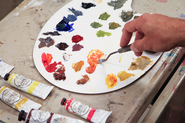 Palette de peinture à l'huile