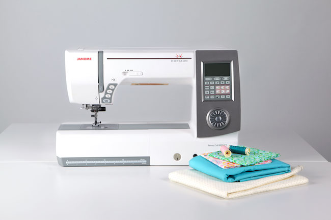 Janome sewing machine and quilting fabric