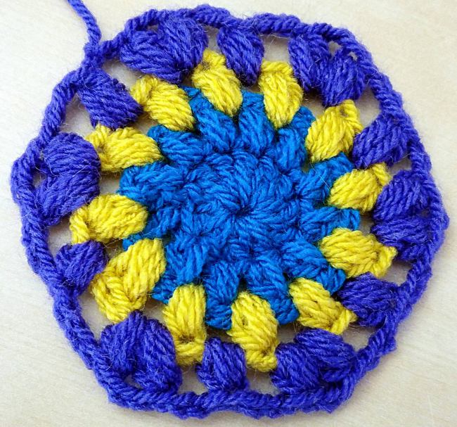 Crochet puff stitch tutorial puff stitch hexagon