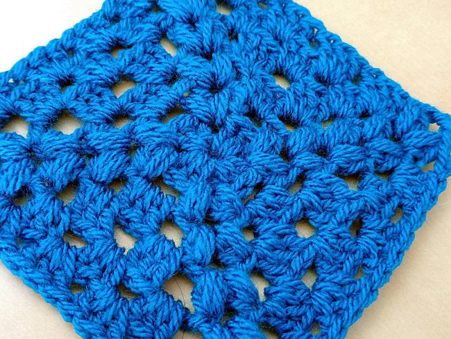 Crochet puff stitch tutorial puff stitch square corner